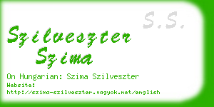 szilveszter szima business card